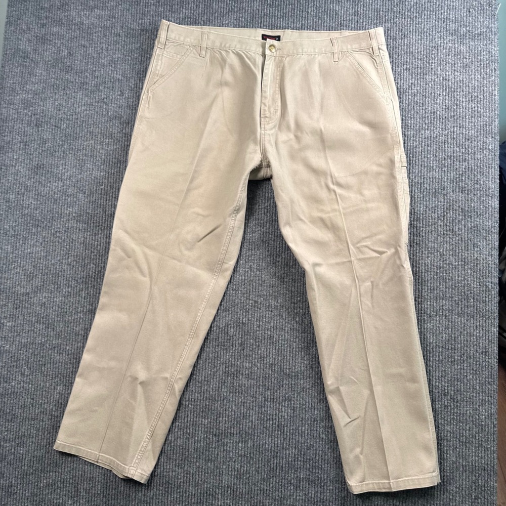 Wolverine Carpenter Pants Mens 44x32 Tan Khaki Canvas Utility Workwear Gorpcore